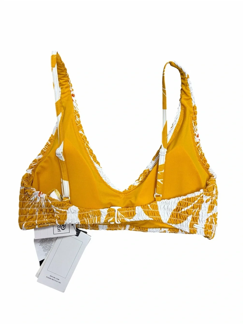 Rip Curl Yellow‎ Floral Scoop Bikini Top